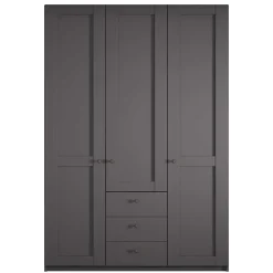 Wohnen Kleiderschränke|Schränke<Schlafzimmer Schrank in Dunkelgrau - Mataram