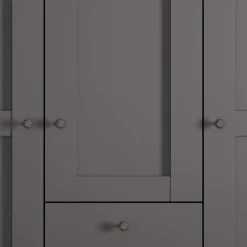 Wohnen Kleiderschränke|Schränke<Schlafzimmer Schrank in Dunkelgrau - Mataram