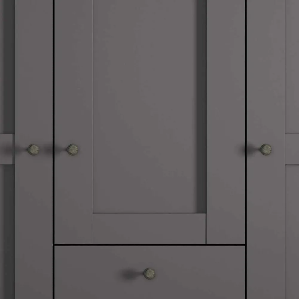 Wohnen Kleiderschränke|Schränke<Schlafzimmer Schrank in Dunkelgrau - Mataram