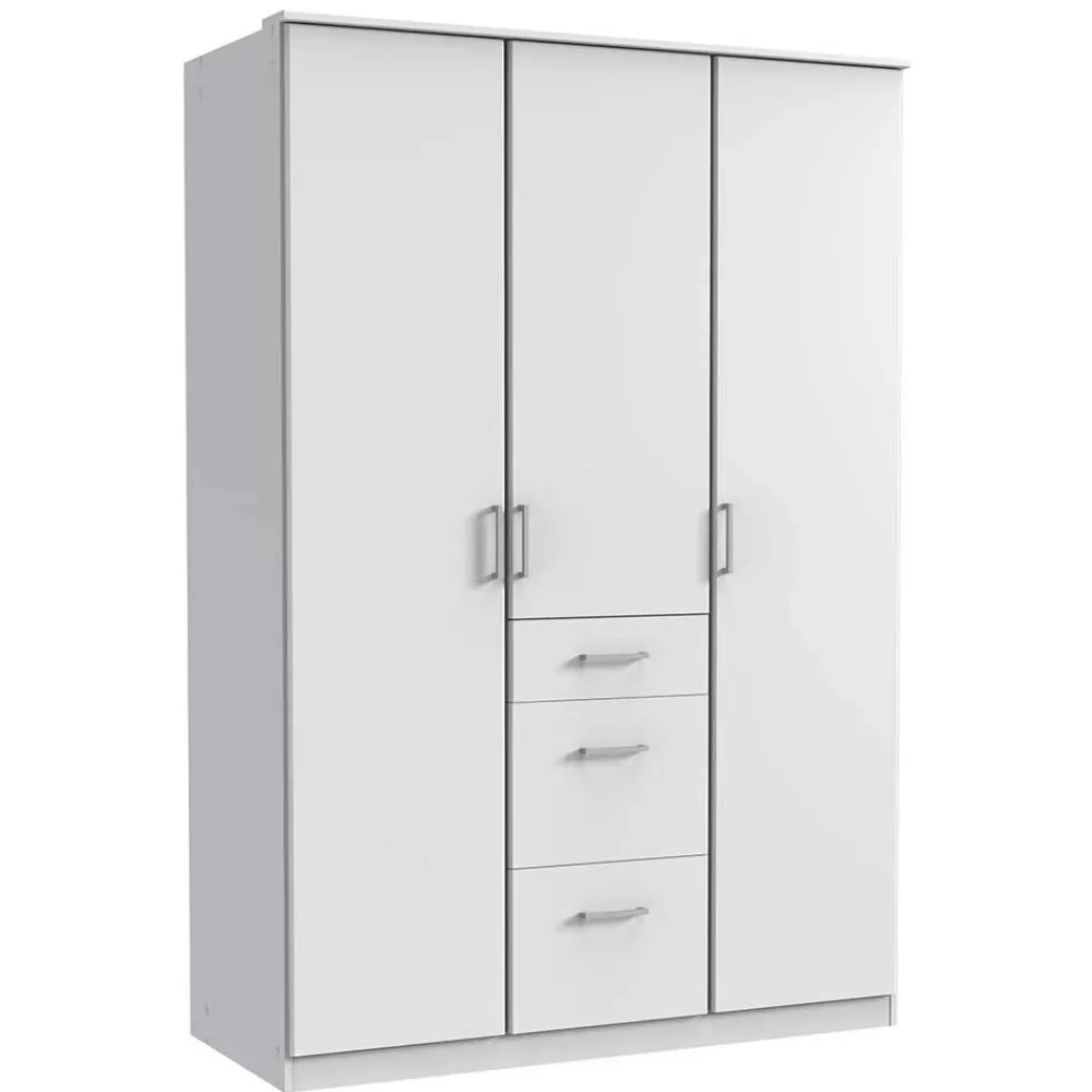 Wohnen Kleiderschränke|Schränke<Schlafzimmer Schrank in Weiß - 135x199x58 cm - Cador
