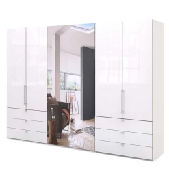 Wohnen Kleiderschränke|Schränke<Schlafzimmer Schrank mit Falttüren in Weiß - Dolienca