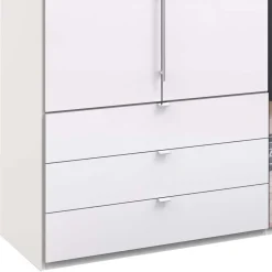 Wohnen Kleiderschränke|Schränke<Schlafzimmer Schrank mit Falttüren in Weiß - Dolienca