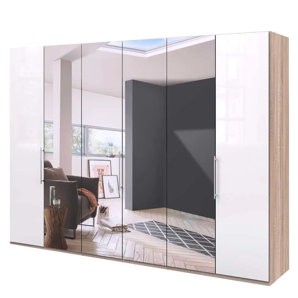 Wohnen Kleiderschränke|Schränke<Schlafzimmer Schrank mit großer Spiegel Fläche - Bosays III