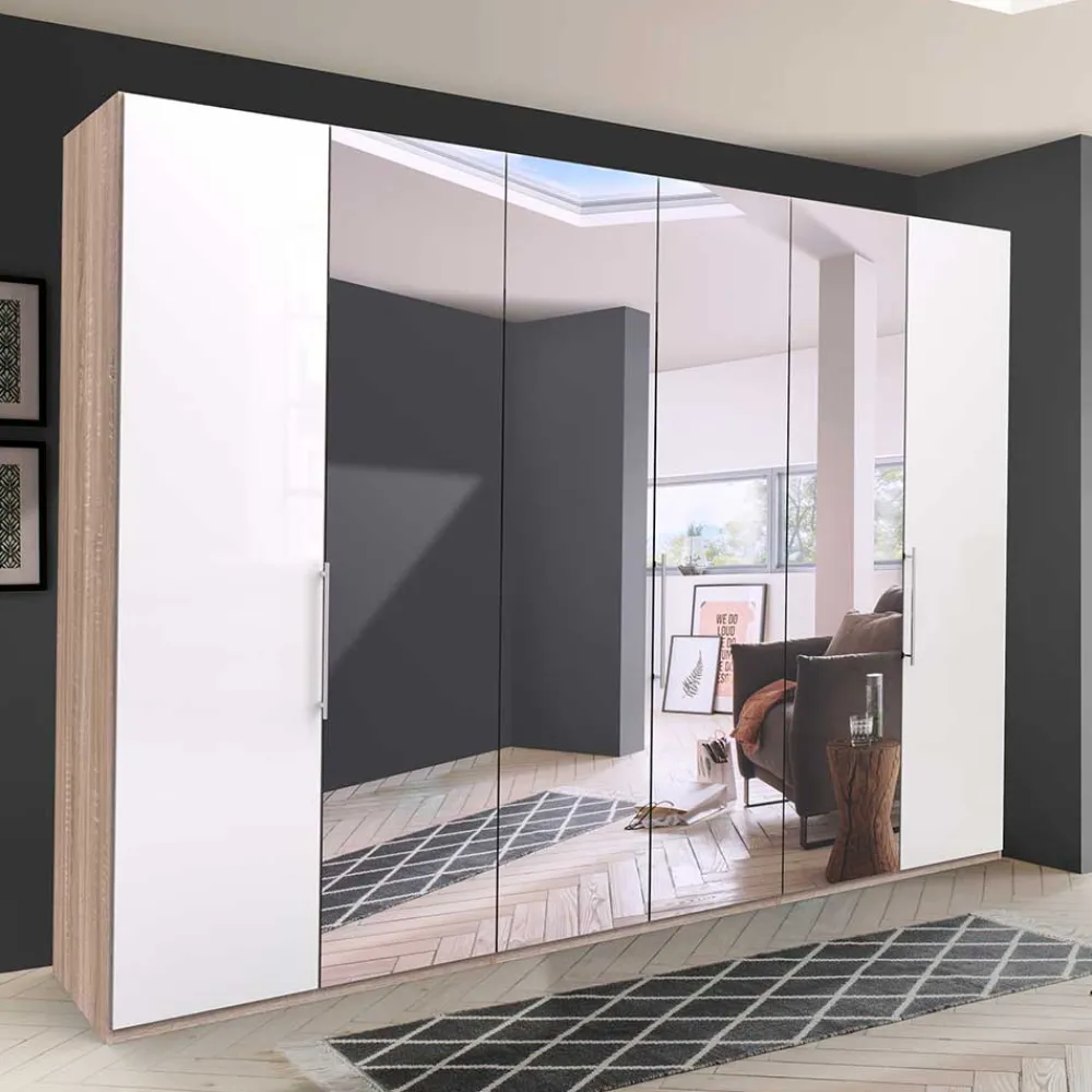 Wohnen Kleiderschränke|Schränke<Schlafzimmer Schrank mit großer Spiegel Fläche - Bosays III