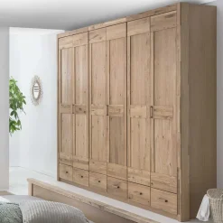 Wohnen Kleiderschränke|Schränke<Schlafzimmer Schrank mit 6 Türen & Schubladen - Zamron