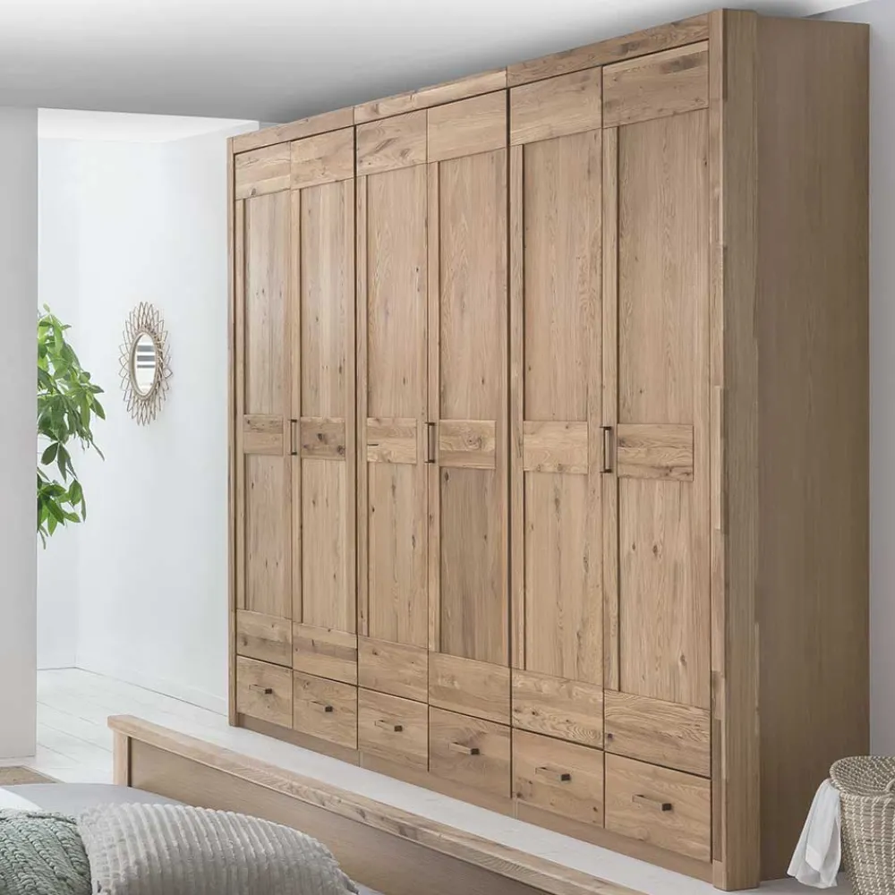 Wohnen Kleiderschränke|Schränke<Schlafzimmer Schrank mit 6 Türen & Schubladen - Zamron