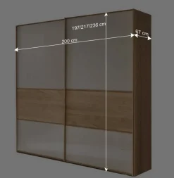 Wohnen Kleiderschränke|Schränke<Schlafzimmer Schwebetürenschrank 2-türig - Emdsiva