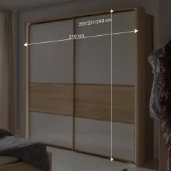 Wohnen Kleiderschränke|Schränke<Schlafzimmer Schwebetürenschrank 2-türig - Emdsiva