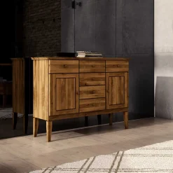 Wohnen Sideboards<Schlafzimmer Sideboard Masdamos aus Wildeiche Massivholz