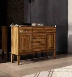 Wohnen Sideboards<Schlafzimmer Sideboard Masdamos aus Wildeiche Massivholz