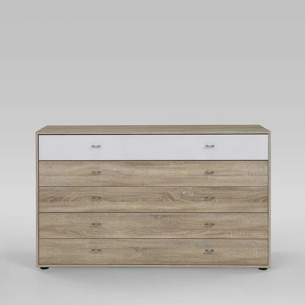 Wohnen Sideboards<Schlafzimmer Sideboard Segradon in Eiche Sägerau Weiß