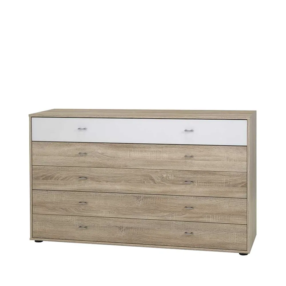 Wohnen Sideboards<Schlafzimmer Sideboard Segradon in Eiche Sägerau Weiß