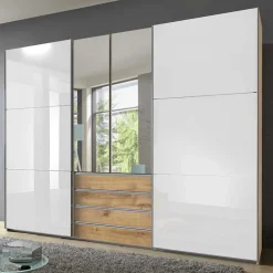 Wohnen Kleiderschränke<Schlafzimmerkleiderschrank mit Dreh- & Schiebetüren - Stufania I