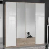 Wohnen Schränke<Schlafzimmer-Kleiderschrank in Weiß HG & Eiche sägerau - Grands