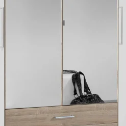 Wohnen Schränke<Schlafzimmer-Kleiderschrank in Weiß HG & Eiche sägerau - Grands