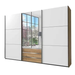 Wohnen Kleiderschränke|Schränke<Schlafzimmerkleiderschrank 4-türig & 3 Schubladen - Stufania