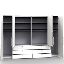 Wohnen Kleiderschränke|Schränke<Schlafzimmerkleiderschrank mit sechs Schubladen - Rativian