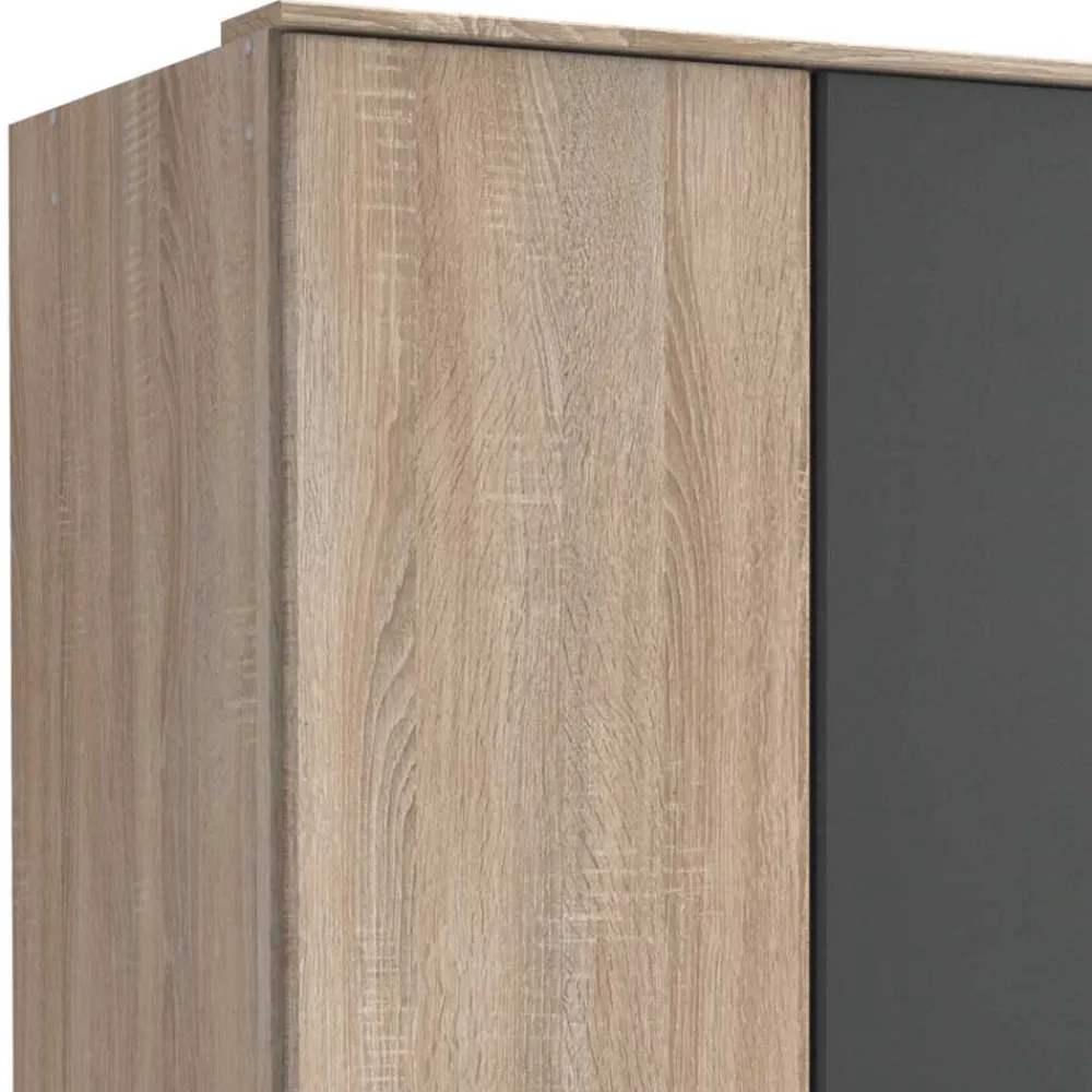 Wohnen Schränke|Kleiderschränke<Schlafzimmerkleiderschrank im Holz Look - Danah