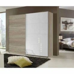 Wohnen Schränke<Schlafzimmerschrank Arno mit Weißglas