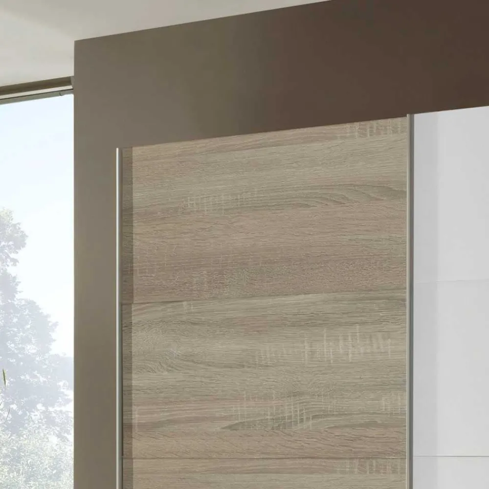 Wohnen Schränke<Schlafzimmerschrank Arno mit Weißglas