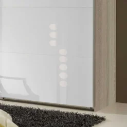 Wohnen Schränke<Schlafzimmerschrank Arno mit Weißglas
