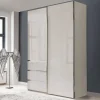 Wohnen Kleiderschränke|Schränke<Schlafzimmerschrank in Champagner Glasfront 165 cm - Dustins