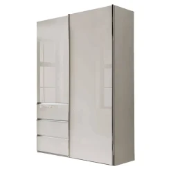 Wohnen Kleiderschränke|Schränke<Schlafzimmerschrank in Champagner Glasfront 165 cm - Dustins