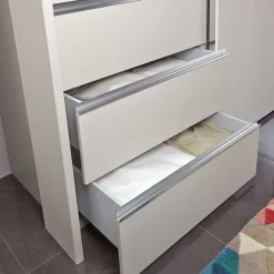 Wohnen Kleiderschränke|Schränke<Schlafzimmerschrank in Champagner Glasfront 165 cm - Dustins
