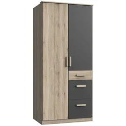 Wohnen Schränke<Schlafzimmerschrank in Dekor Eiche San Remo - Jilamenda