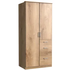 Wohnen Kleiderschränke|Schränke<Schlafzimmerschrank in Holzoptik Plankeneiche - Osicria