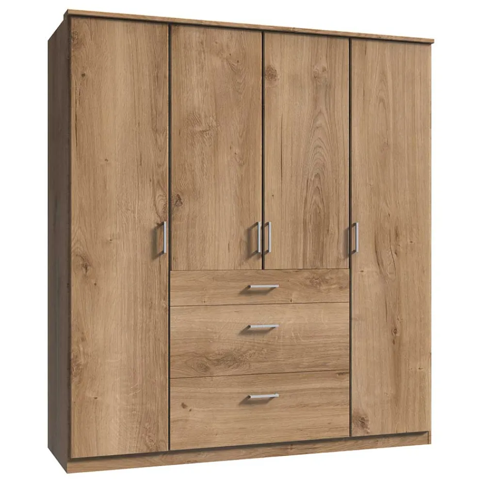 Wohnen Kleiderschränke|Schränke<Schlafzimmerschrank in Holzoptik 179x199x58 cm - Osicria