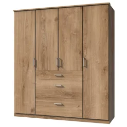 Wohnen Kleiderschränke|Schränke<Schlafzimmerschrank in Holzoptik 179x199x58 cm - Osicria