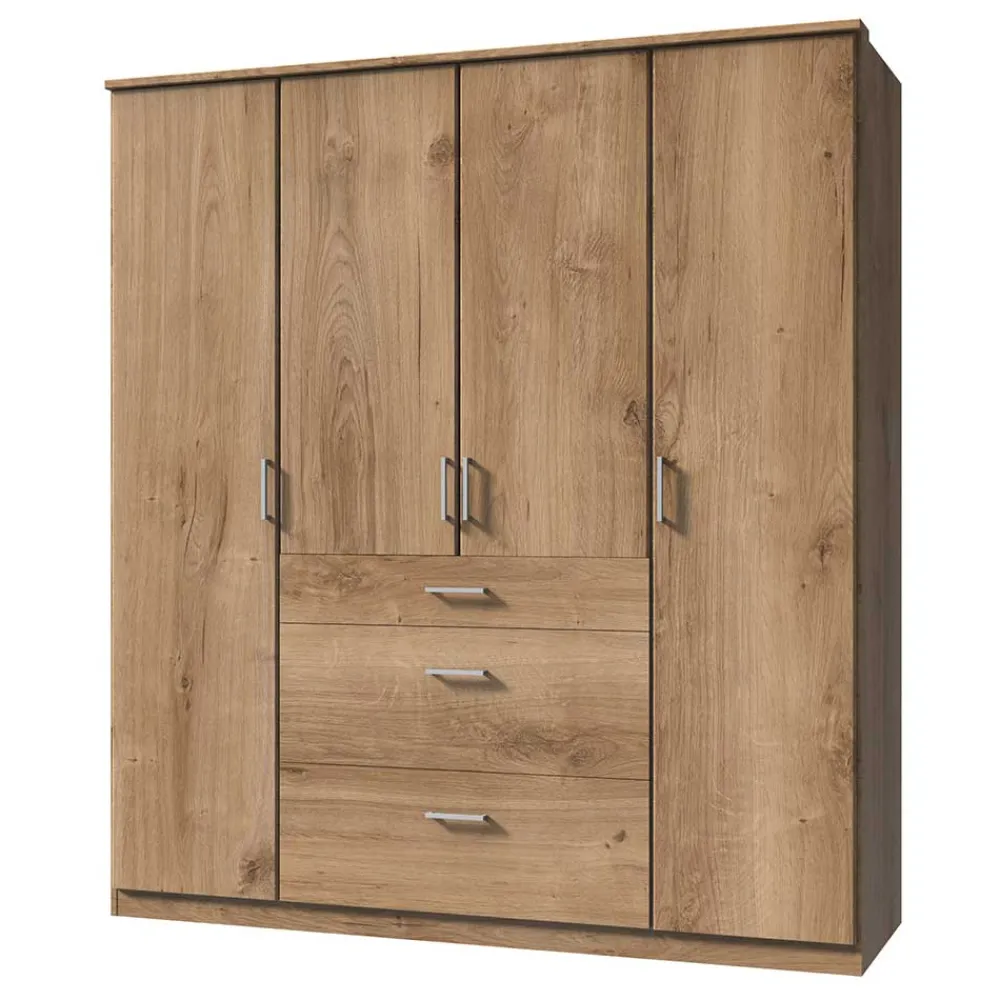 Wohnen Kleiderschränke|Schränke<Schlafzimmerschrank in Holzoptik 179x199x58 cm - Osicria