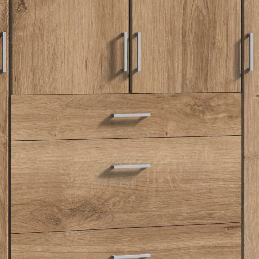 Wohnen Kleiderschränke|Schränke<Schlafzimmerschrank in Holzoptik 179x199x58 cm - Osicria