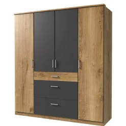 Wohnen Kleiderschränke<Schlafzimmerschrank in Plankeneiche Dekor - Leviza