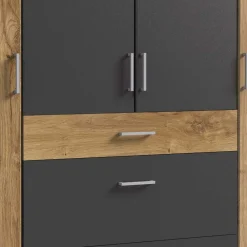Wohnen Kleiderschränke<Schlafzimmerschrank in Plankeneiche Dekor - Leviza