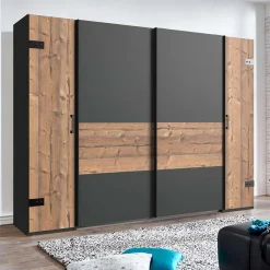 Wohnen Kleiderschränke|Schränke<Schlafzimmerschrank in Tanne Holzdekor - Ardila