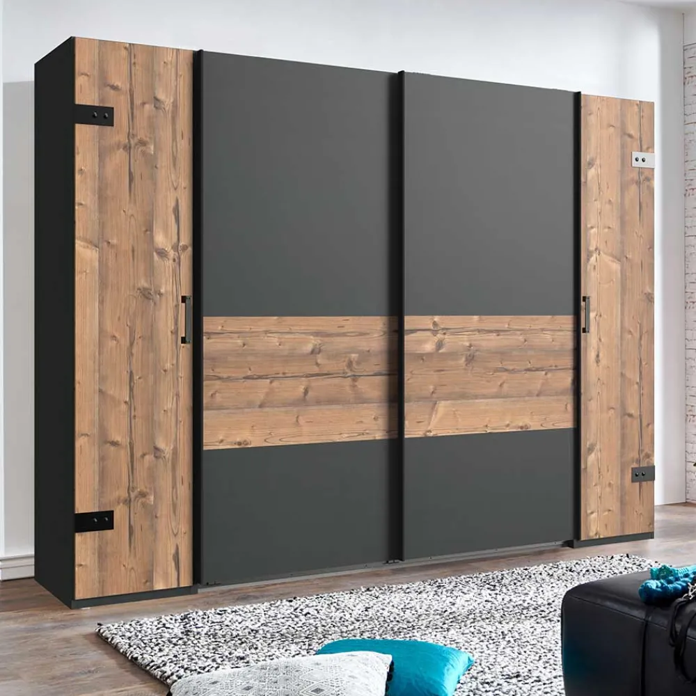 Wohnen Kleiderschränke|Schränke<Schlafzimmerschrank in Tanne Holzdekor - Ardila
