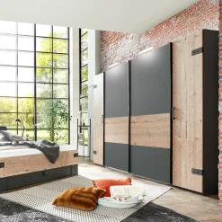 Wohnen Kleiderschränke|Schränke<Schlafzimmerschrank in Tanne Holzdekor - Ardila