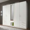 Wohnen Kleiderschränke<Schlafzimmerschrank in Weiß 225 cm breit - Clewono