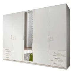 Wohnen Kleiderschränke<Schlafzimmerschrank in Weiß 225 cm breit - Clewono