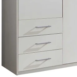Wohnen Kleiderschränke<Schlafzimmerschrank in Weiß 225 cm breit - Clewono