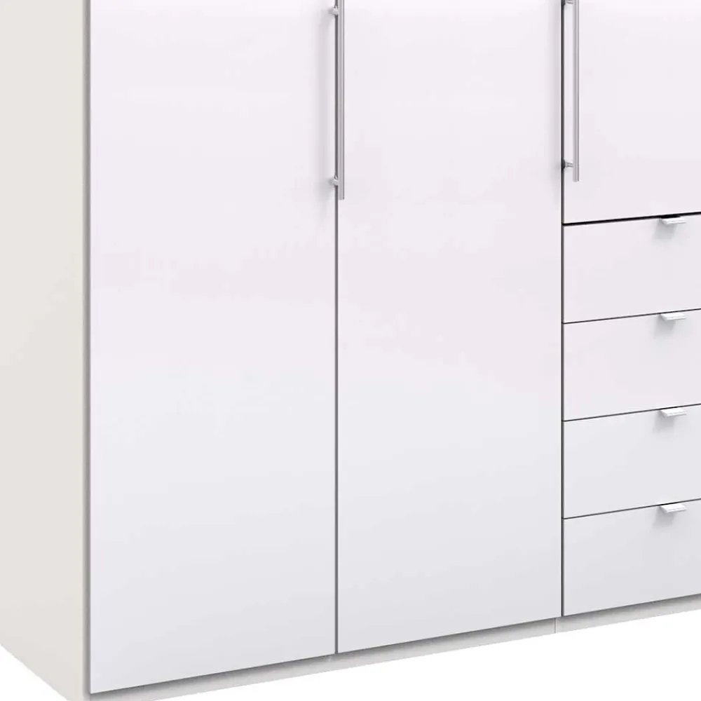 Wohnen Kleiderschränke<Schlafzimmer-Schrank in Weiß Glasfront - Dolienca