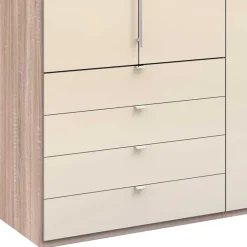 Wohnen Kleiderschränke<Schlafzimmerschrank mit 2 Falttüren und 4 Schubkästen - Rativian