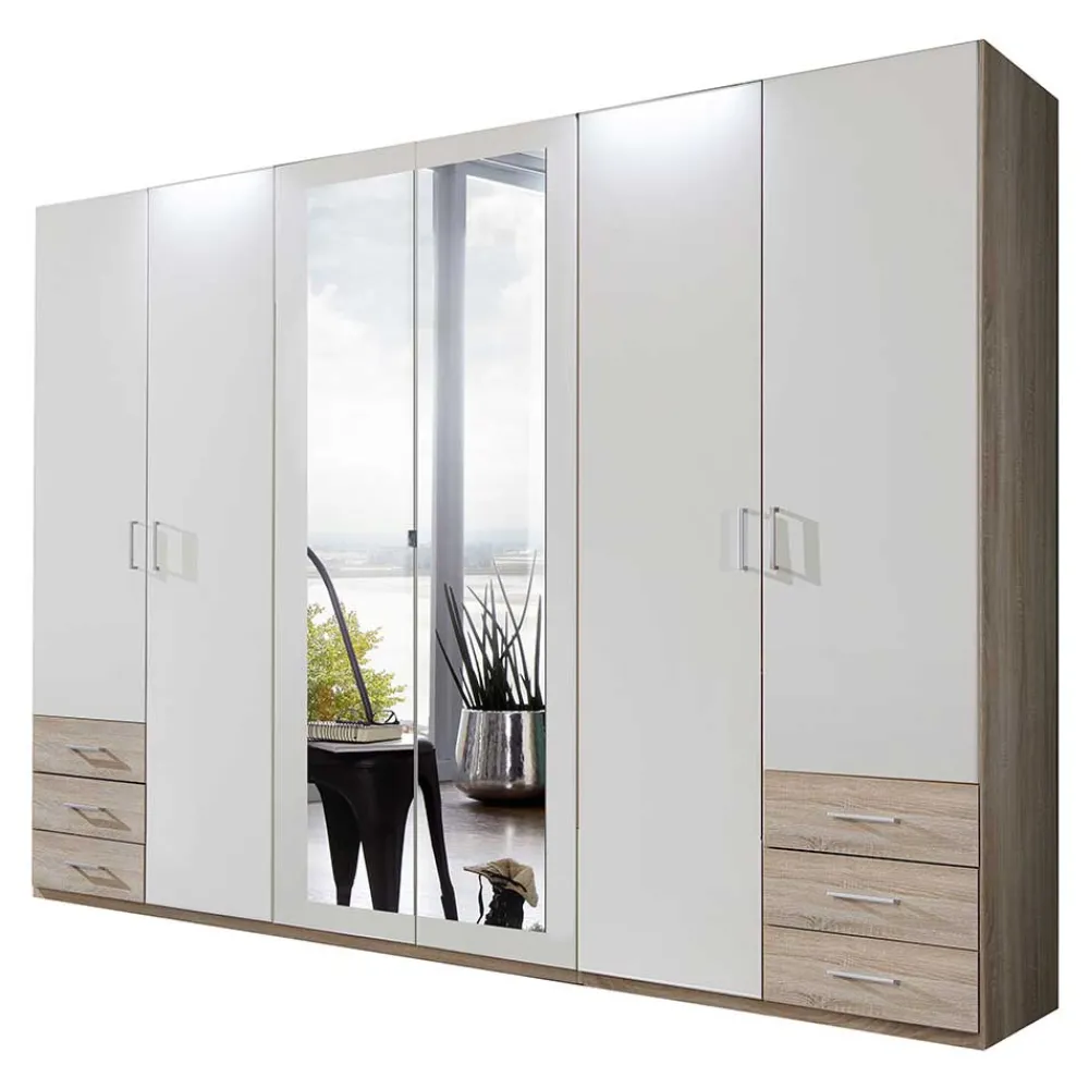 Wohnen Kleiderschränke<Schlafzimmerschrank mit 6 Türen und Schubladen - Classima