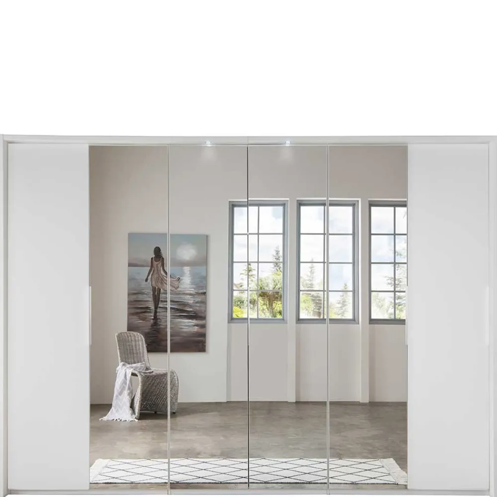 Wohnen Kleiderschränke<Schlafzimmerschrank mit Dreh- und Falttüren - Dastrata