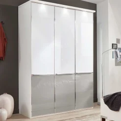 Wohnen Schränke<Schlafzimmer-Schrank mit Glas zweifarbig - Pascan