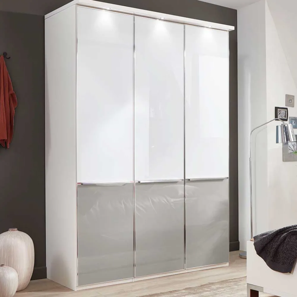 Wohnen Schränke<Schlafzimmer-Schrank mit Glas zweifarbig - Pascan
