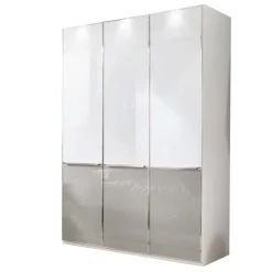 Wohnen Schränke<Schlafzimmer-Schrank mit Glas zweifarbig - Pascan