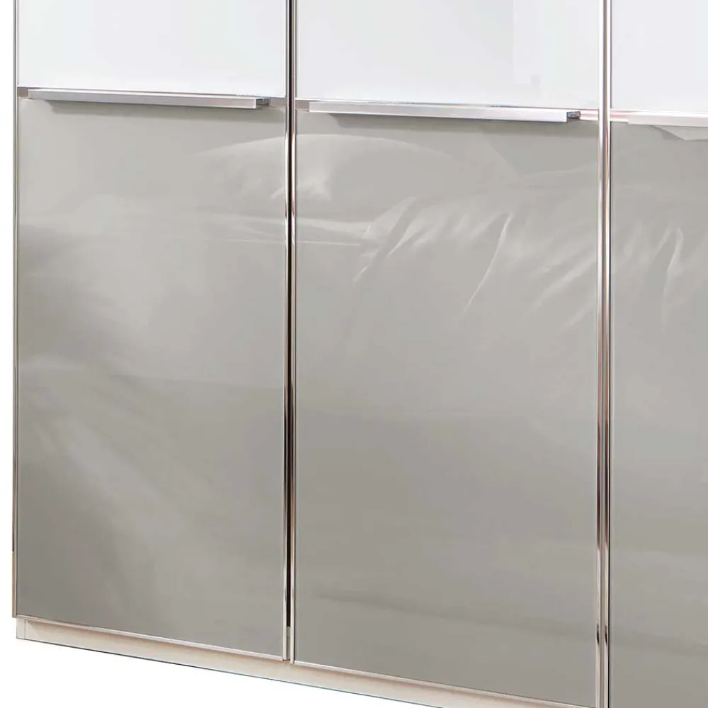 Wohnen Schränke<Schlafzimmer-Schrank mit Glas zweifarbig - Pascan